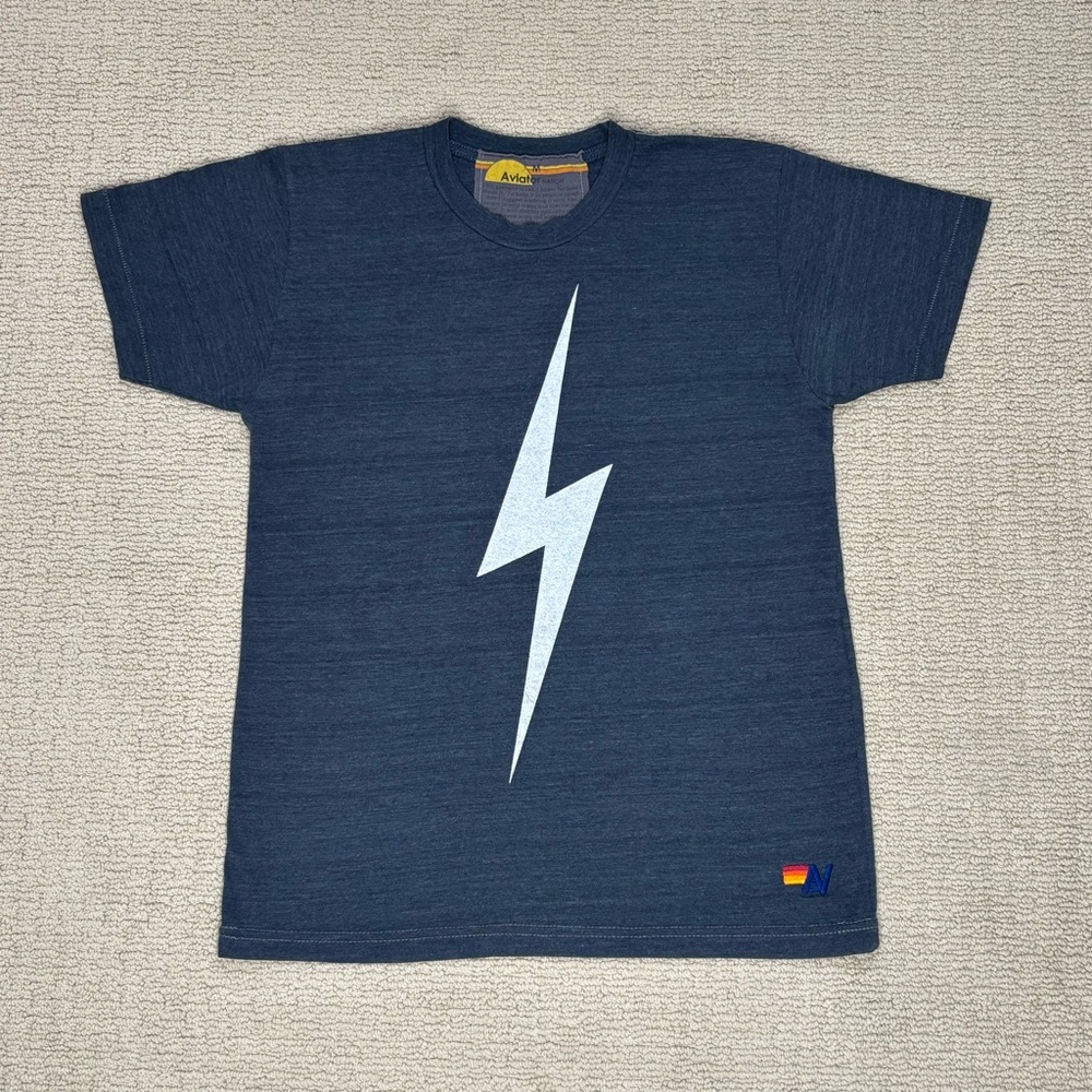 Aviator Nation Navy Blue Lightning Bolt Tee